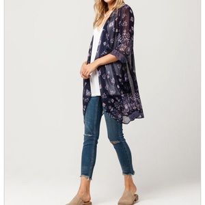Tilly’s Floral Waterfall Kimono